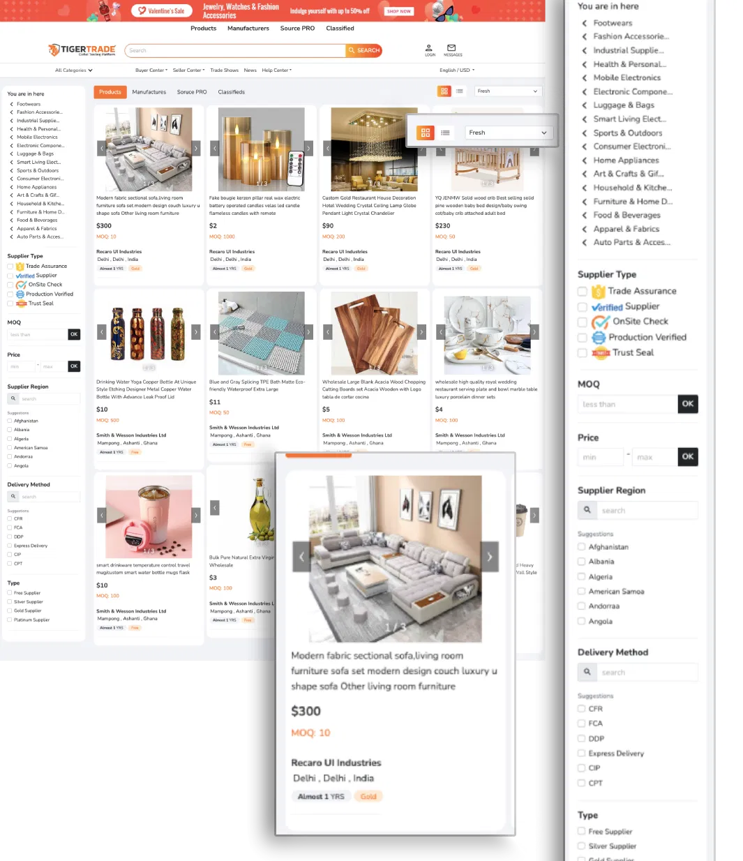 Advance Product Listing with filters