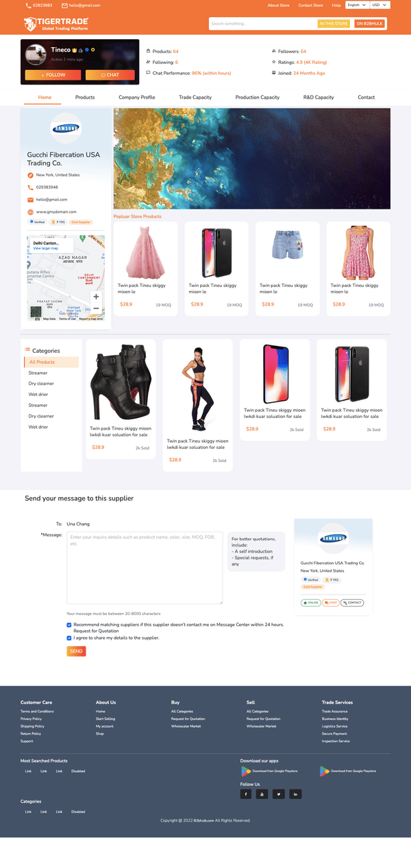 micro website for seller