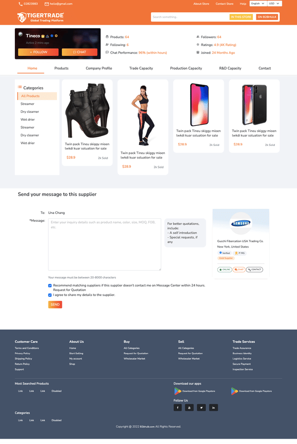 micro website store view
