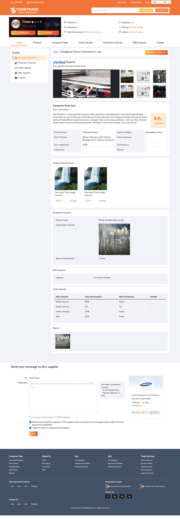 micro website product page sotre